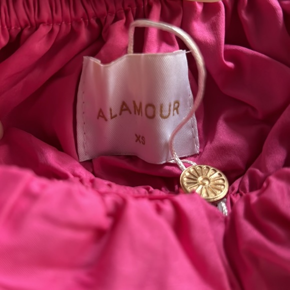 Alamour pink ruffled crop top - Picture 9 of 11